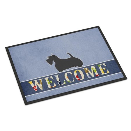 CAROLINES TREASURES 24 x 36 in. Scottish Terrier Welcome Indoor or Outdoor Mat BB5573JMAT